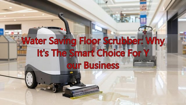 Water Saving Floor Scrubber: Why It's The Smart Choice For Your Business