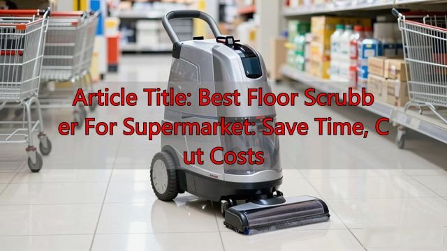 Article Title: Best Floor Scrubber For Supermarket: Save Time, Cut Costs