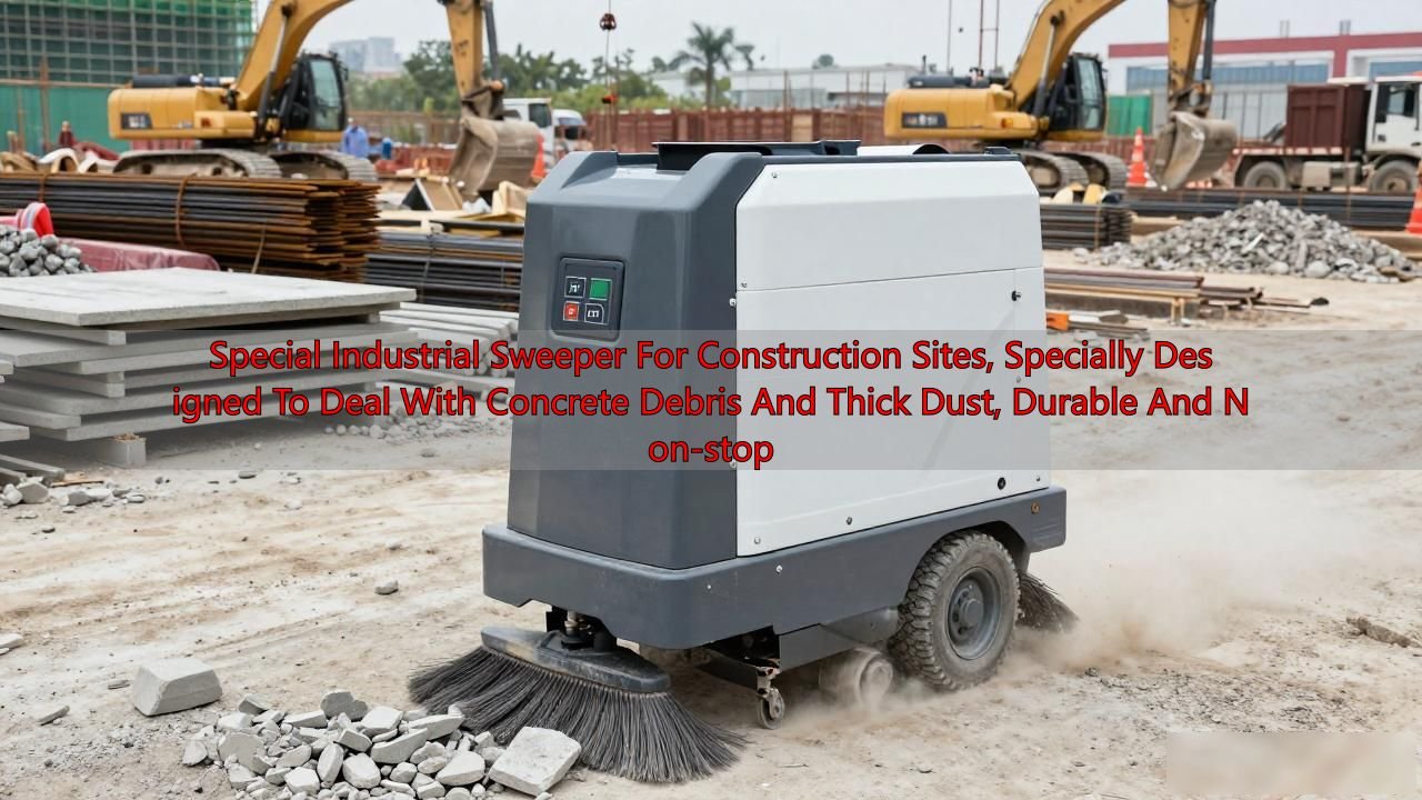 Special Industrial Sweeper For Construction Sites, Specially Designed To Deal With Concrete Debris And Thick Dust, Durable And Non-stop