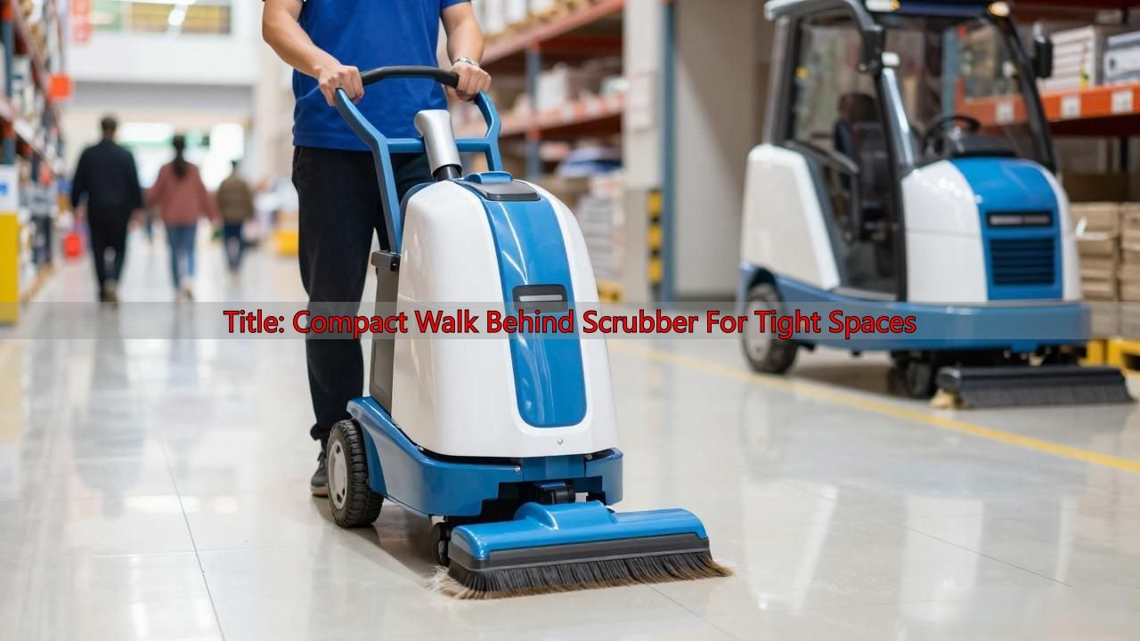 Title: Compact Walk Behind Scrubber For Tight Spaces