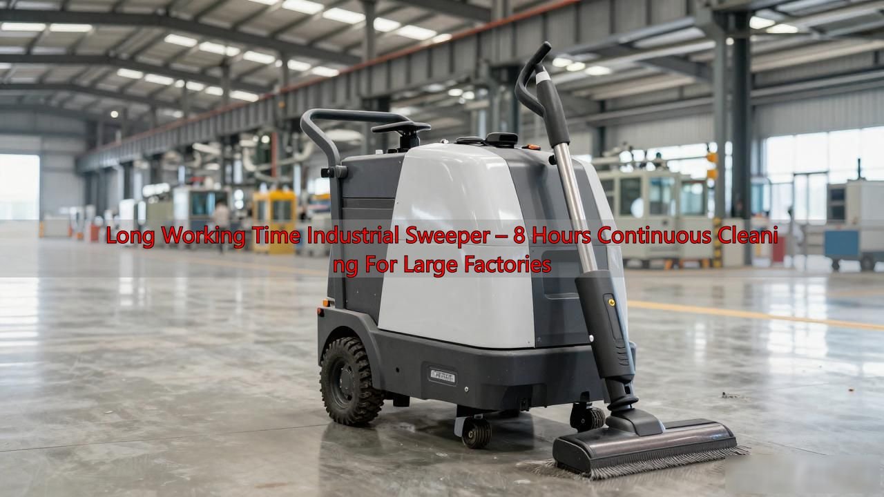 Long Working Time Industrial Sweeper – 8 Hours Continuous Cleaning For Large Factories