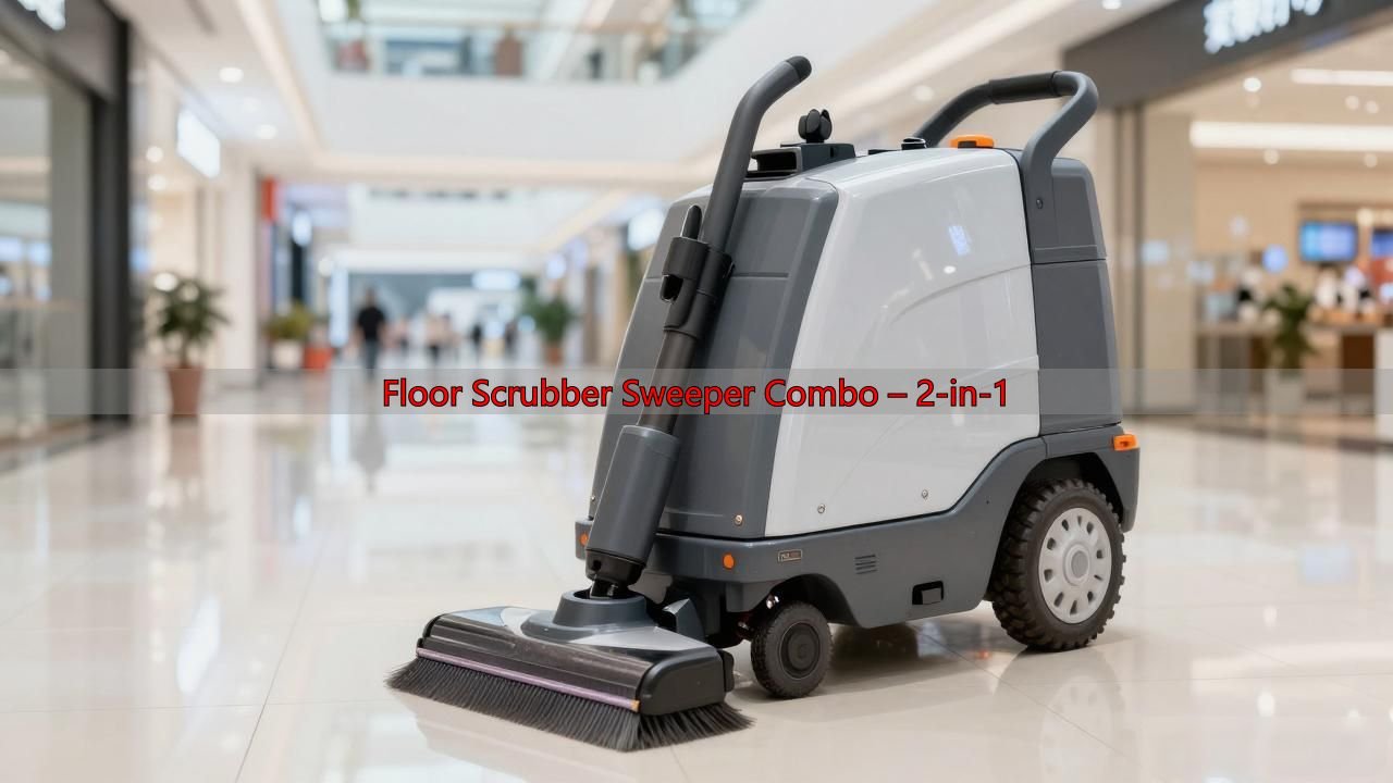 Floor Scrubber Sweeper Combo – 2-in-1